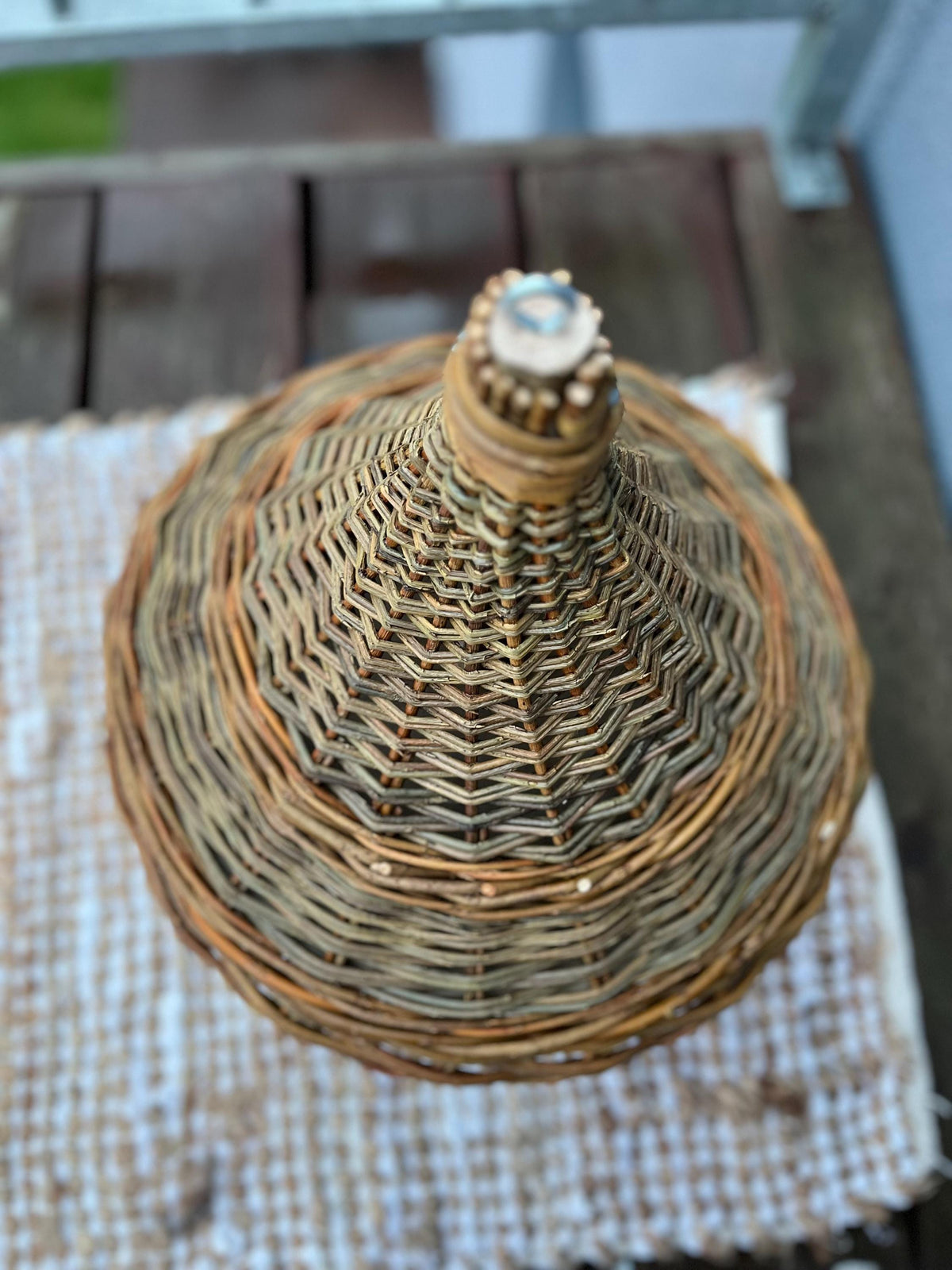 NaturelyWoven Handwoven Willow Wicker Hanging Bird Feeder Rustic Garden Decor