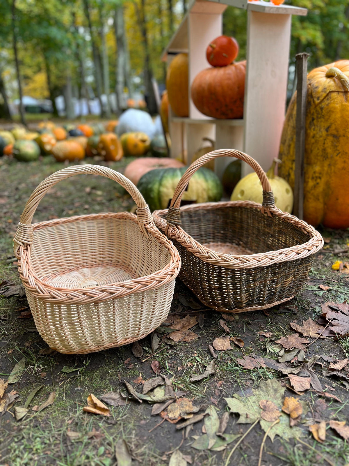 Handmade Rectangular Willow Storage Basket Rustic Handwoven Wicker Organizer