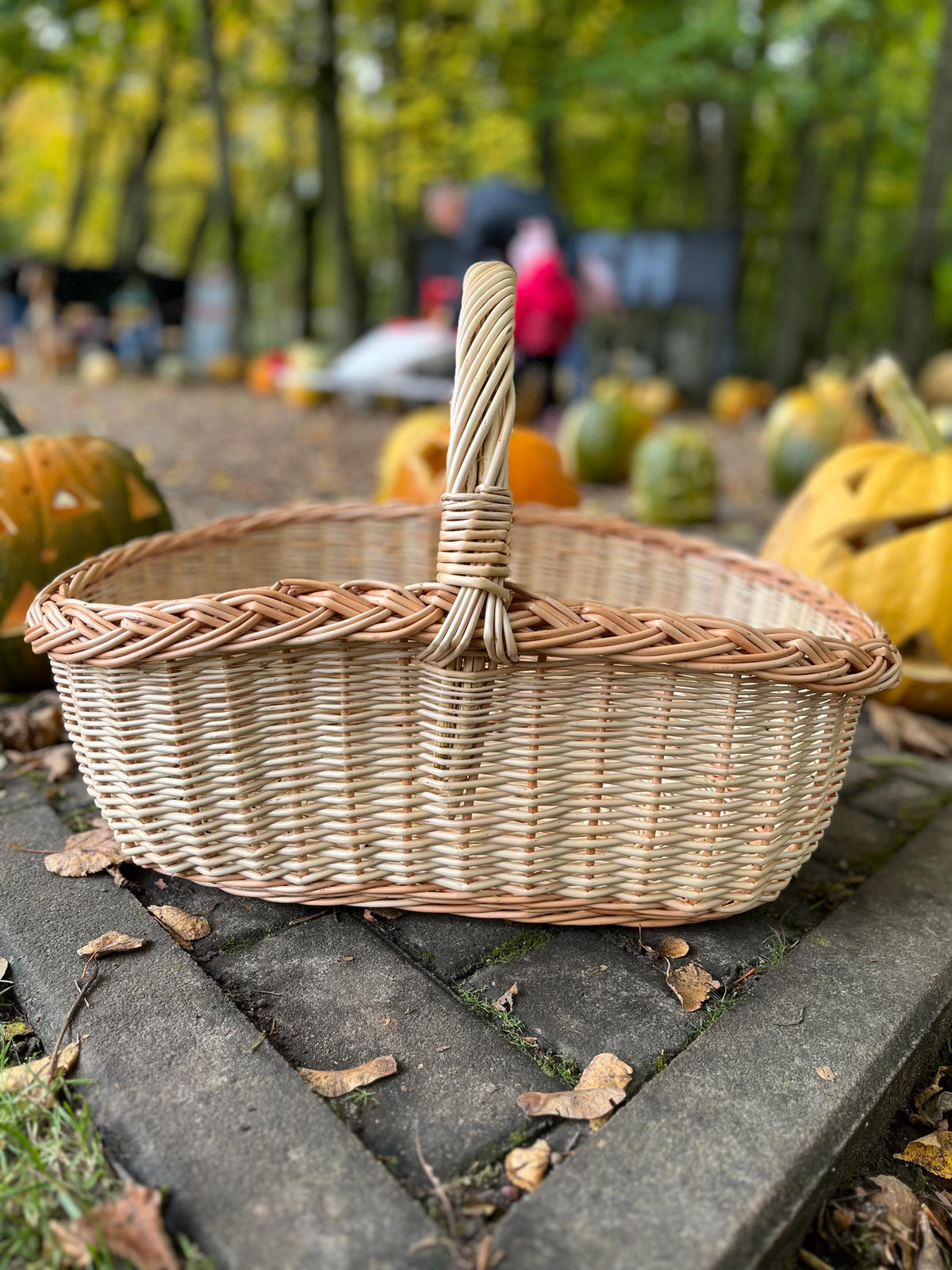 Handmade Rectangular Willow Storage Basket Rustic Handwoven Wicker Organizer