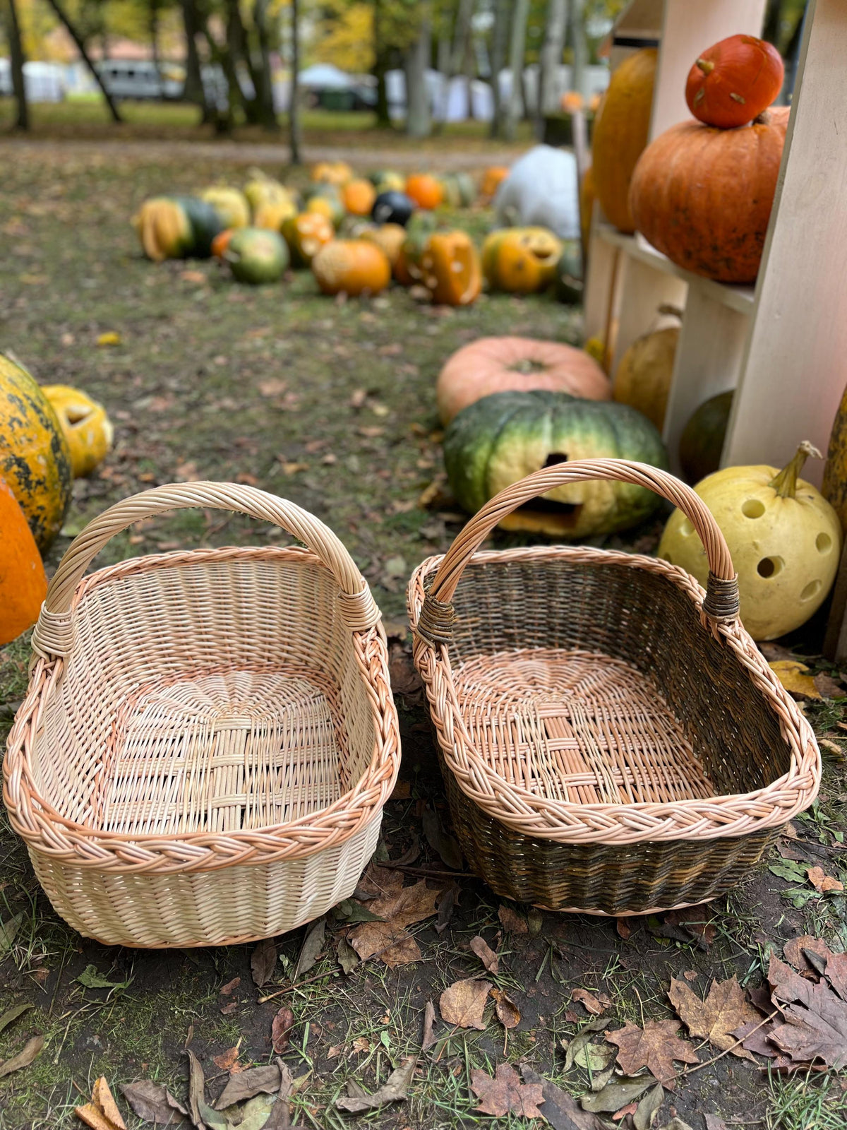 Handmade Rectangular Willow Storage Basket Rustic Handwoven Wicker Organizer