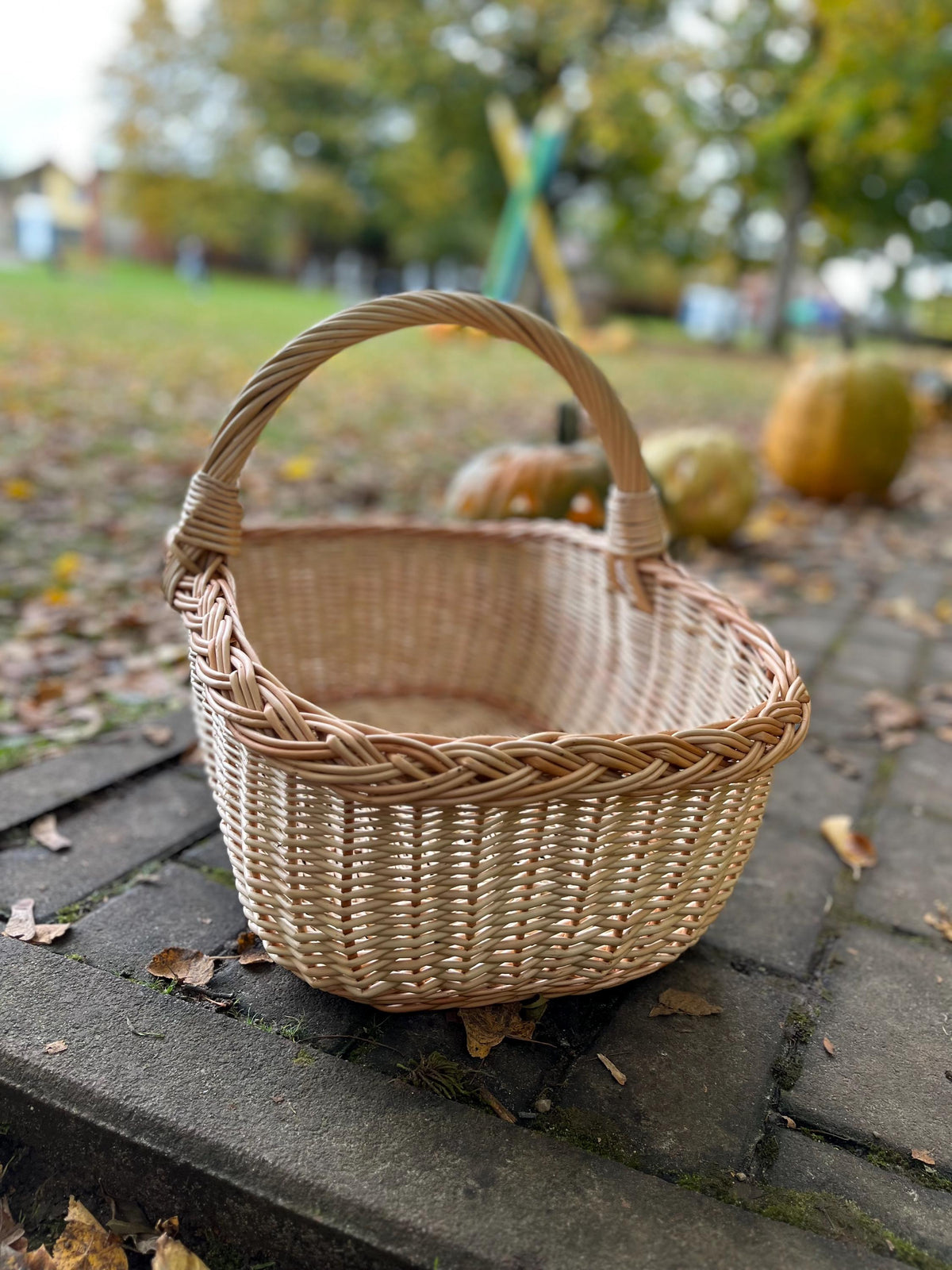 Handmade Rectangular Willow Storage Basket Rustic Handwoven Wicker Organizer